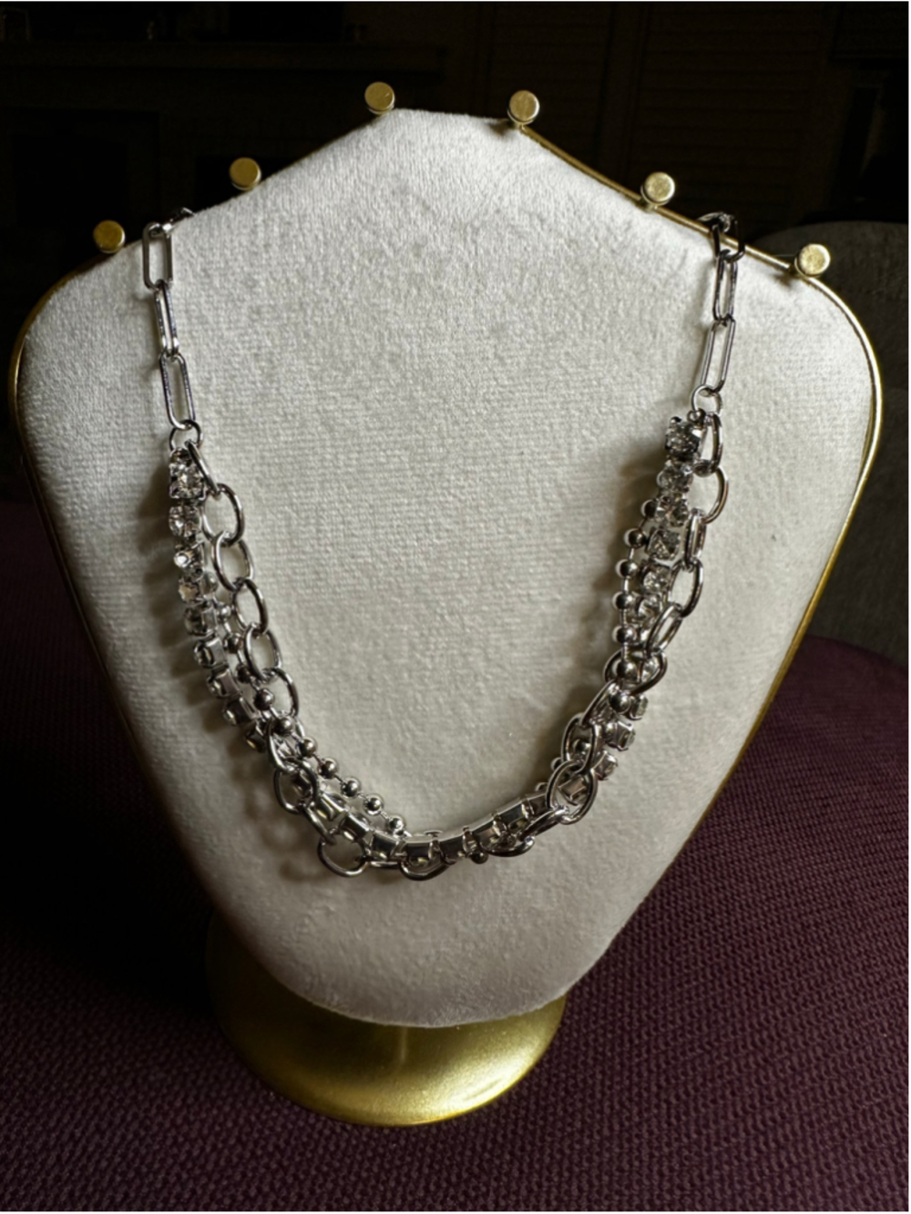 Nordstrom Rack Silver Tone Multi-Chain Necklace